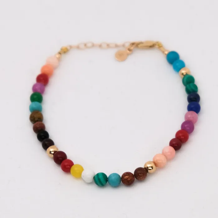 Vivien Frank Rainbow Gemstone Bracelet 14k Bracelets Vivien Frank Rainbow Gemstone Bracelet 14k Bracelets