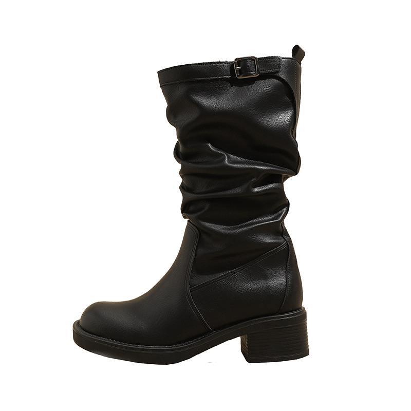 Stiefel, Mit Slouchy Schaft Mit Raffungen  |  Damen Stiefel Schuhe Damen